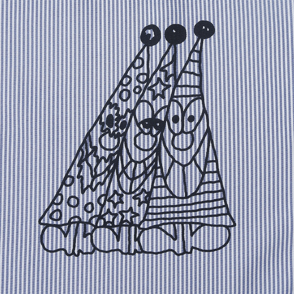 PECULIAR STRIPE SHIRT WHITE BLUE