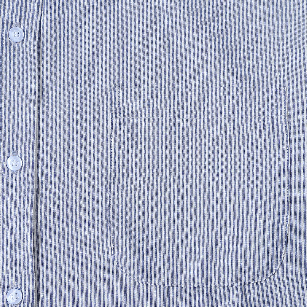 PECULIAR STRIPE SHIRT WHITE BLUE