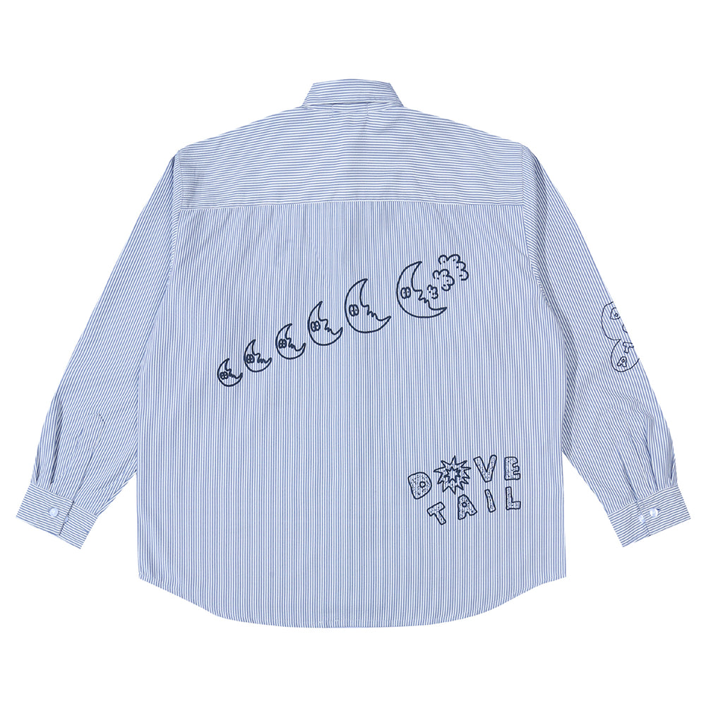 PECULIAR STRIPE SHIRT WHITE BLUE