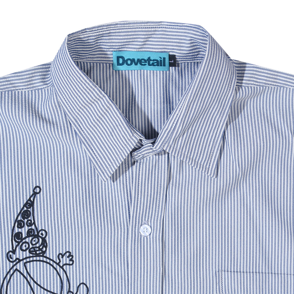 PECULIAR STRIPE SHIRT WHITE BLUE