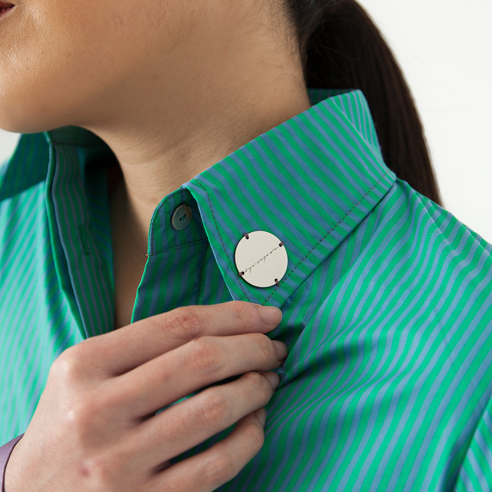 Cuff Shirt Green/Purple