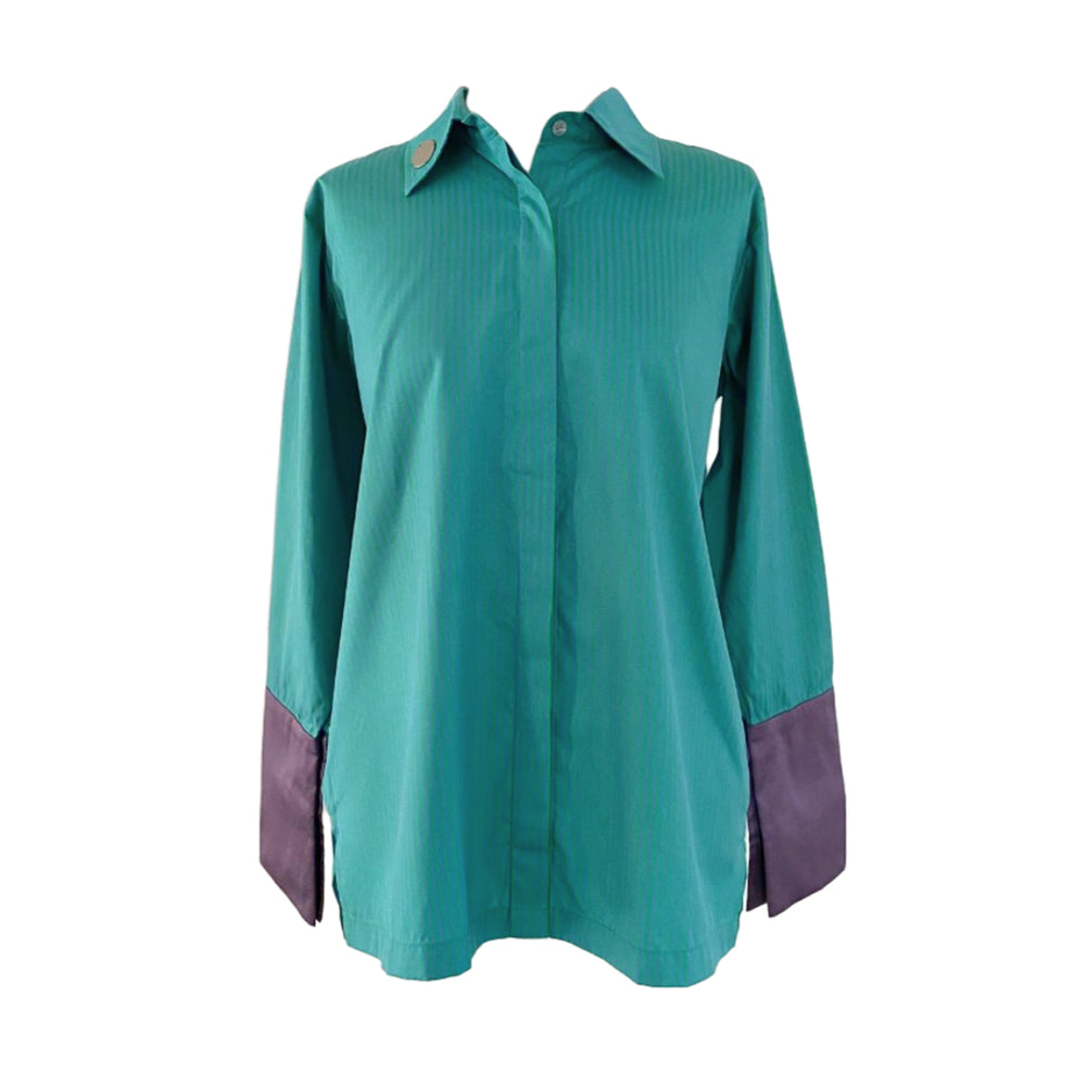Cuff Shirt Green/Purple