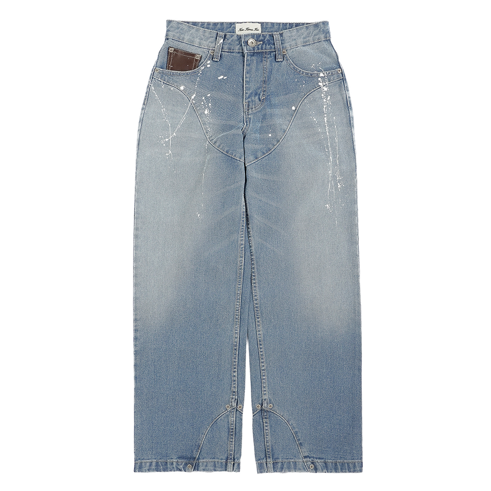 SPLATTERED COWBOY DENIM