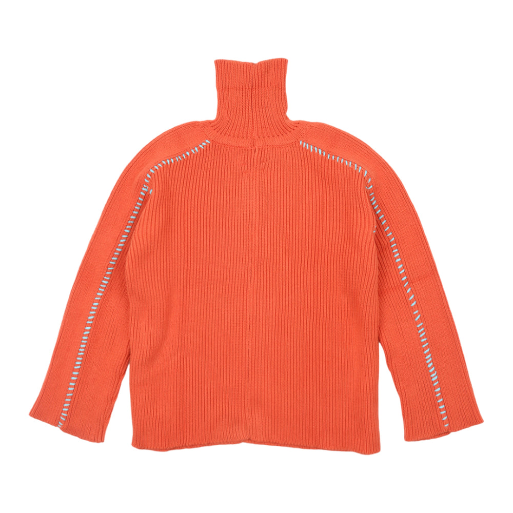 OVERSIZED STITCH SWEATER VERMILLION