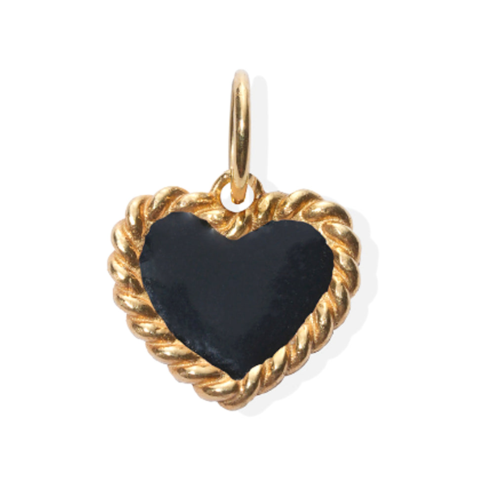 CHARM Heart Charm Black GOLD