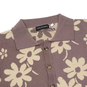 Noir Sur Blanc Flora Lounge Shirt Burgundy Burgundy