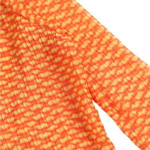 SLASHED NECK TOP ORANGE CROC