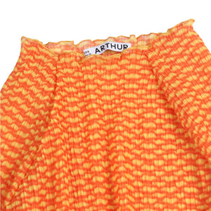 SLASHED NECK TOP ORANGE CROC