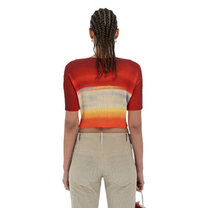 WAFFLE PLEAT TEE MIRAGE