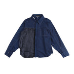 SIDE PLEATED DAILY SHIRT NAVY