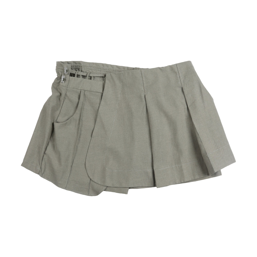 SIDE PLEATED SKORT GREEN