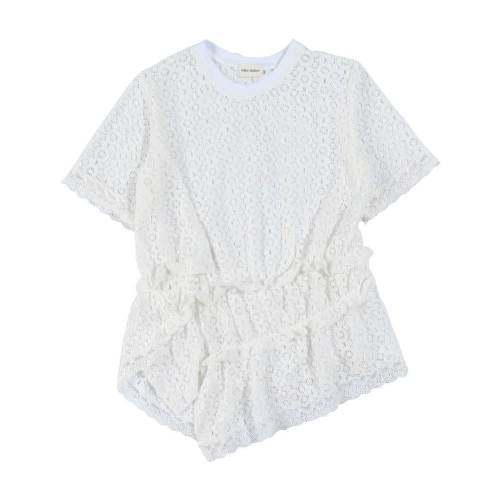 Nina Frill Top White