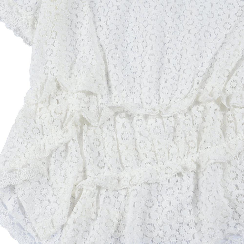 Nina Frill Top White