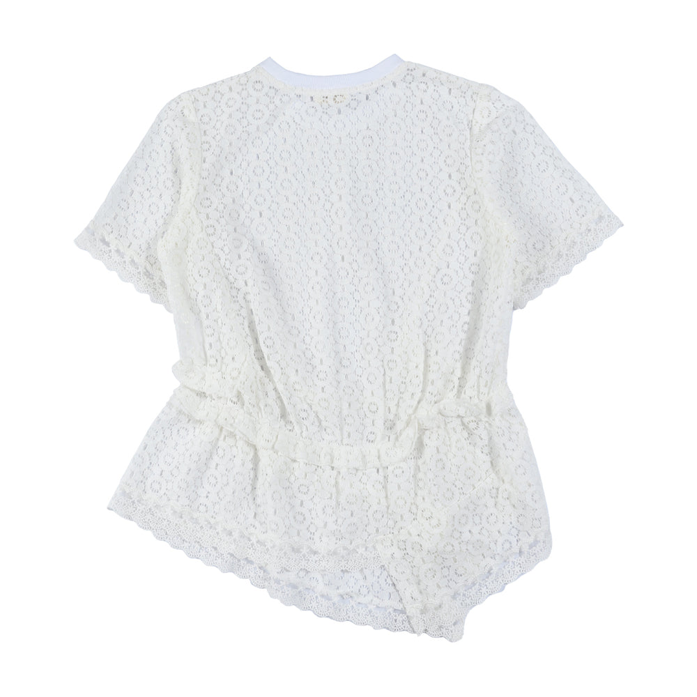Nina Frill Top White