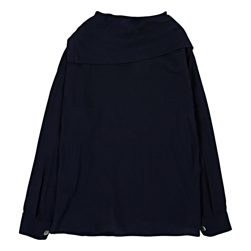 TWO WAY BLOUSE WITH SHELLS NAVY