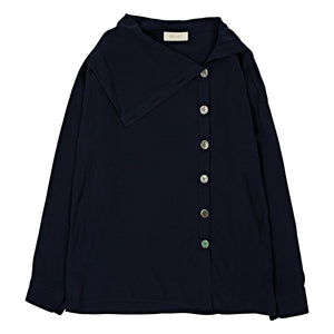 TWO WAY BLOUSE WITH SHELLS NAVY