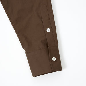 BACK SLIT SHIRT BROWN