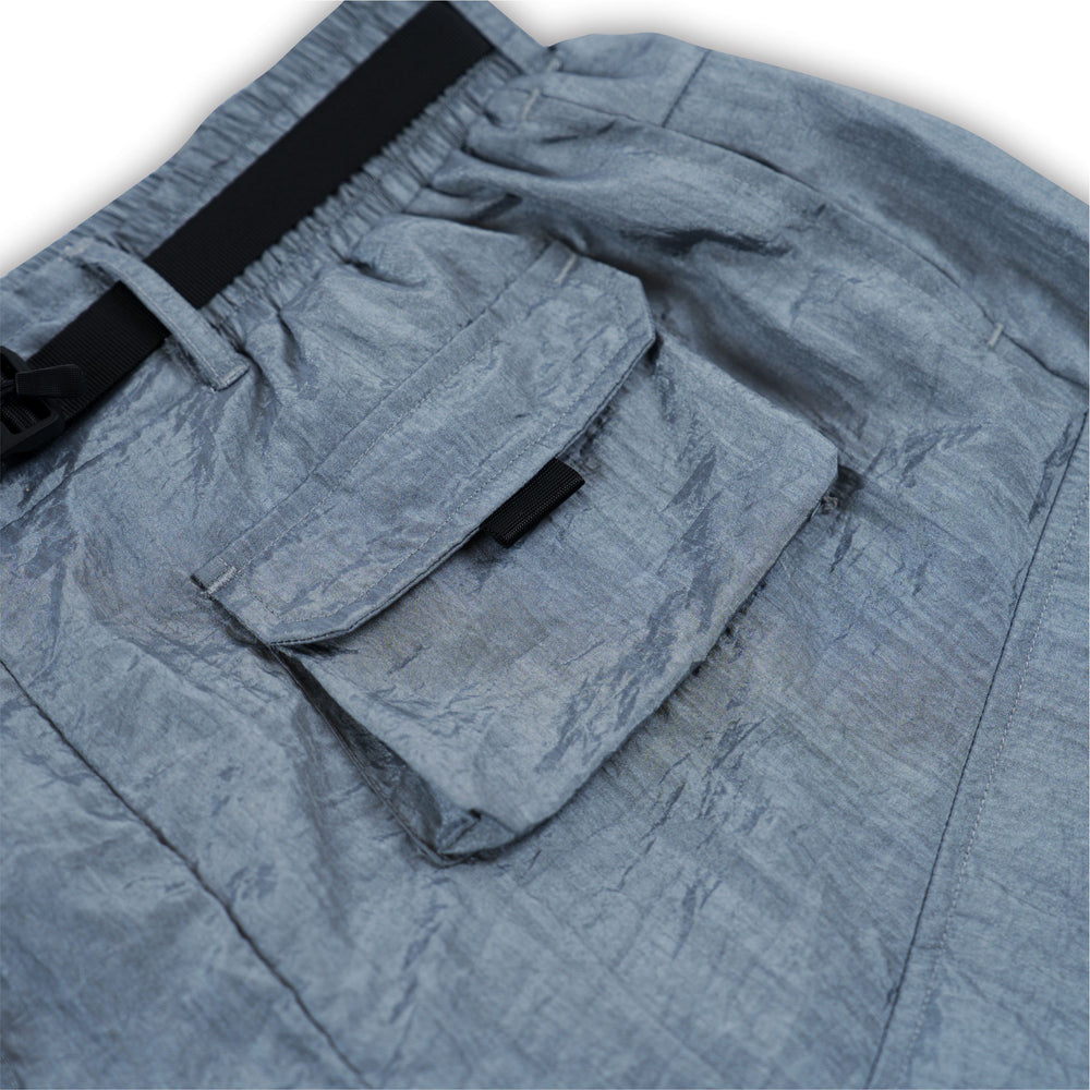 Grey Multipocket Technical Shorts Black