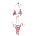 WATER CAMO 2 PIECE TRIANGLE STRING BIKINI COME TEES AOP