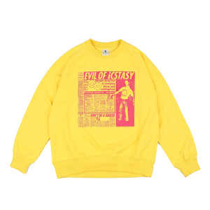 Disco Danger Raglan Sweatshirt Summer Yellow