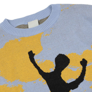 OIL AND WATER JUMPMAN CREWNECK KNIT DUSTY BLUE