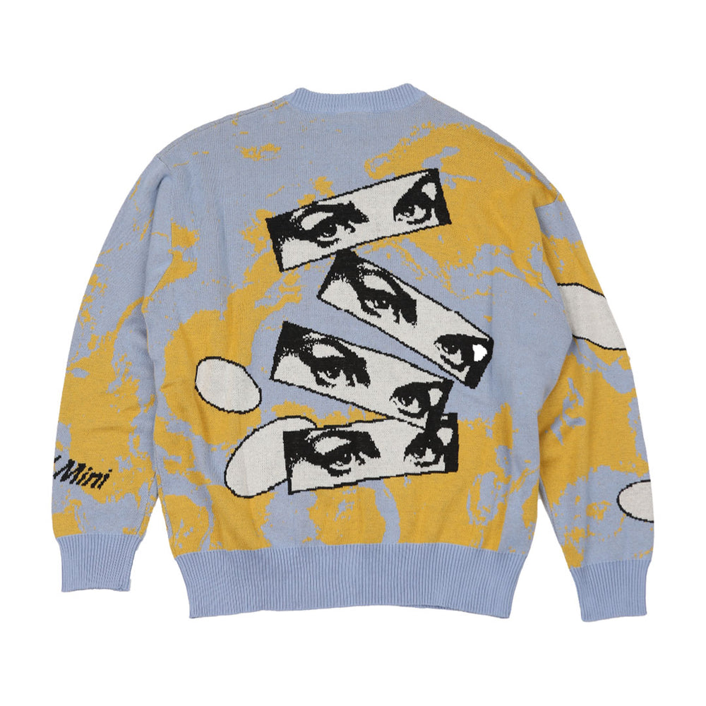 OIL AND WATER JUMPMAN CREWNECK KNIT DUSTY BLUE