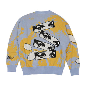 OIL AND WATER JUMPMAN CREWNECK KNIT DUSTY BLUE