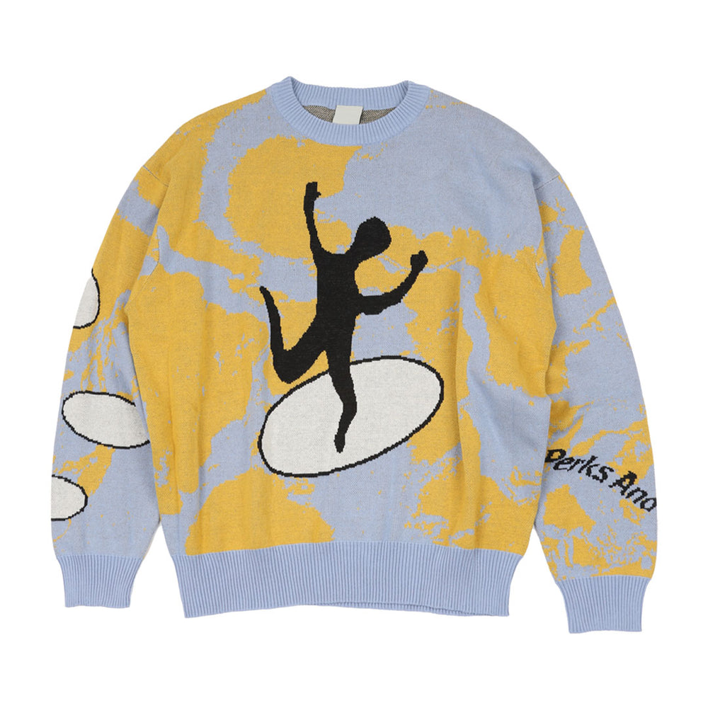 OIL AND WATER JUMPMAN CREWNECK KNIT DUSTY BLUE