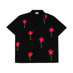 Pink flower shirt Black