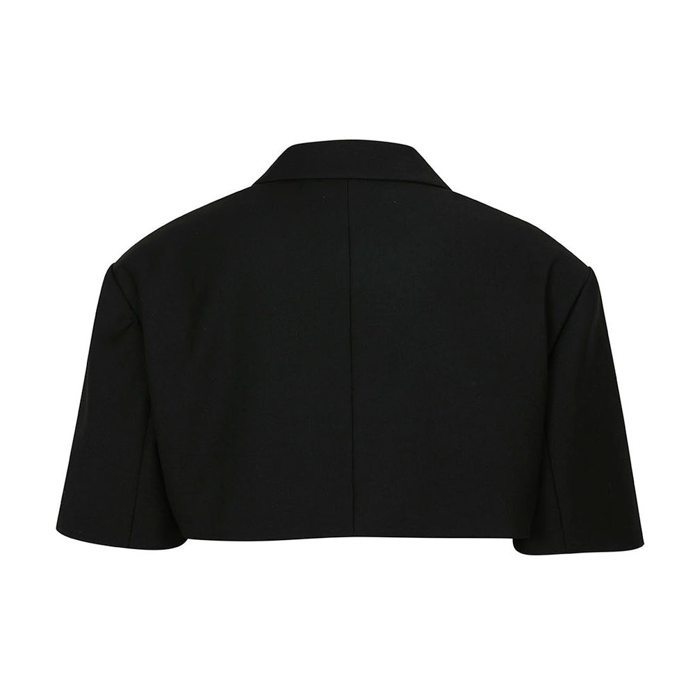 HALF CUT_OUT JACKET BLACK