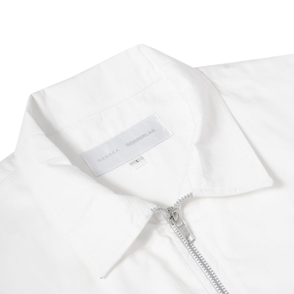 ZIP POTTERY SHIRT WHITE