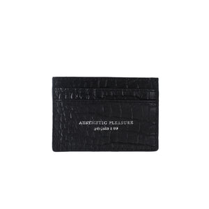 RECTA CARD HOLDER CROC BLACK