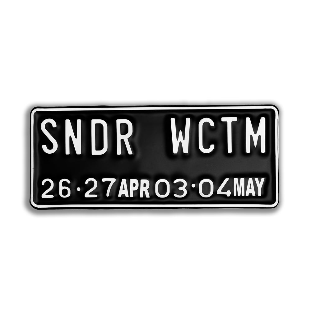 LINCENSE PLATE SONDERLAB WCTM BLACK / WHITE