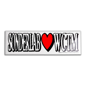 BUMPER STICKER SONDERLAB WCTM WHITE
