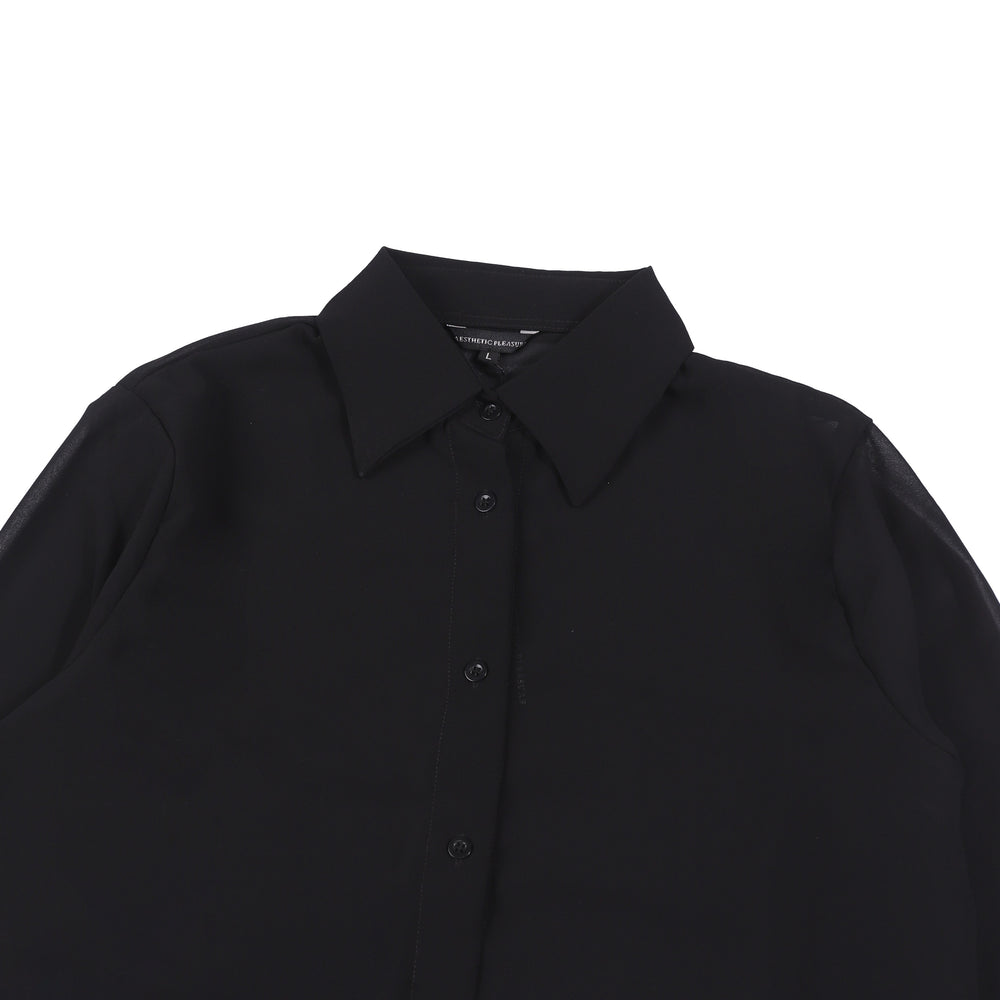 LUCENT SHIRT CHIFFON BLACK