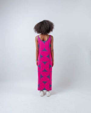 Noir Sur Blanc Geo Dress Pink Pink