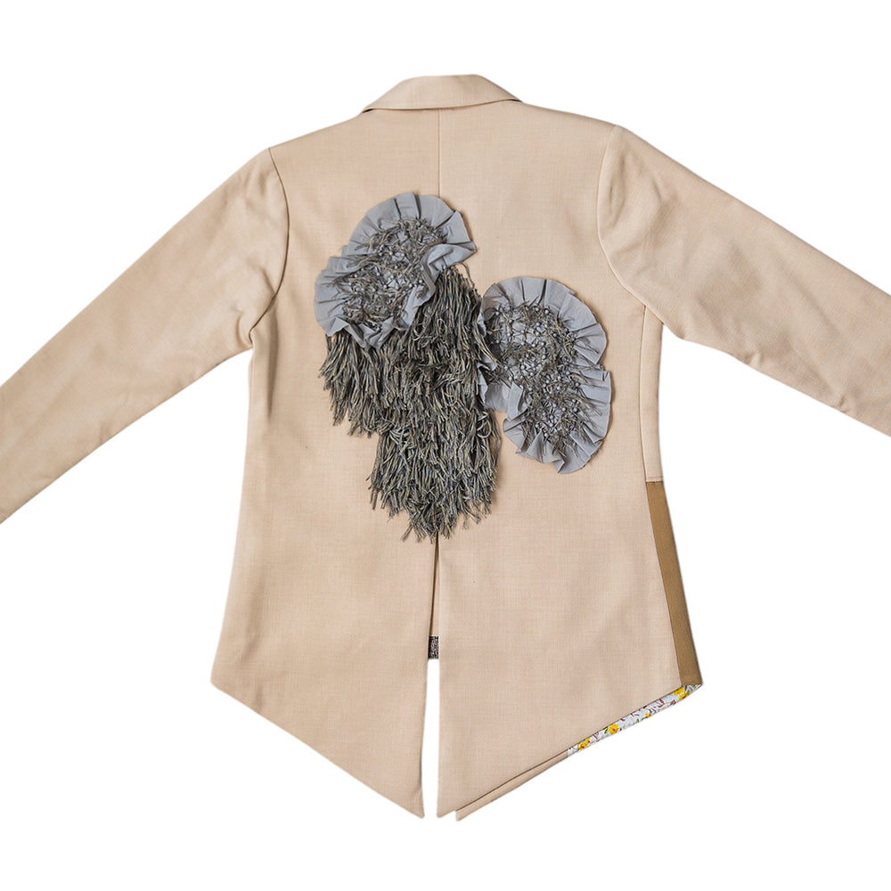 Blazer A Simetris Grey Mix Beige