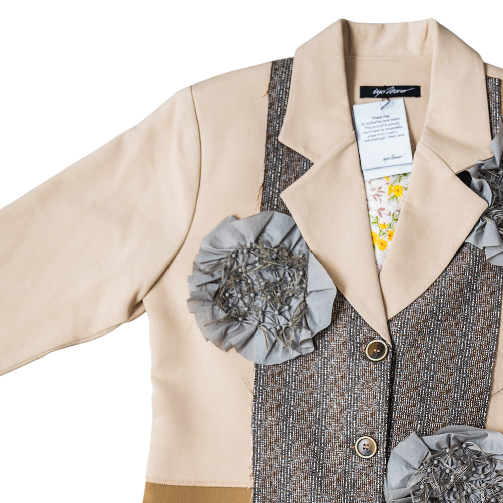 Blazer A Simetris Grey Mix Beige
