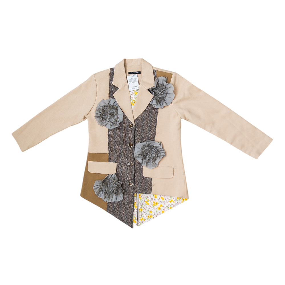 Blazer A Simetris Grey Mix Beige