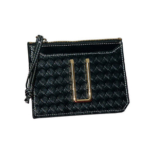 Card Wallet Black Woven