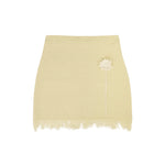 Sun Crochet Knit Skirt Yellow