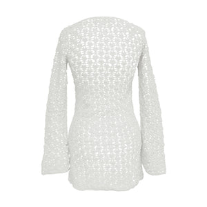 SAVANNAH CROCHET DRESS WHITE