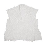SHORT SLEEVE LACEY TOP WHITE