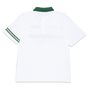 LOSINGGRIP SHORT RUGBY POLO HAND LINE WHITE