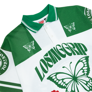 LOSINGGRIP SHORT RUGBY POLO FULL PRINT GREEN LEAF