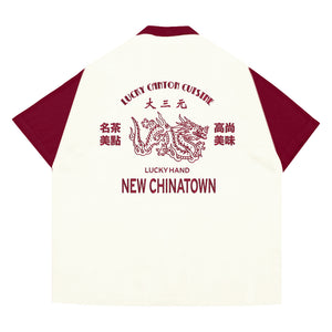 DINER SHIRT MAROON/WHITE