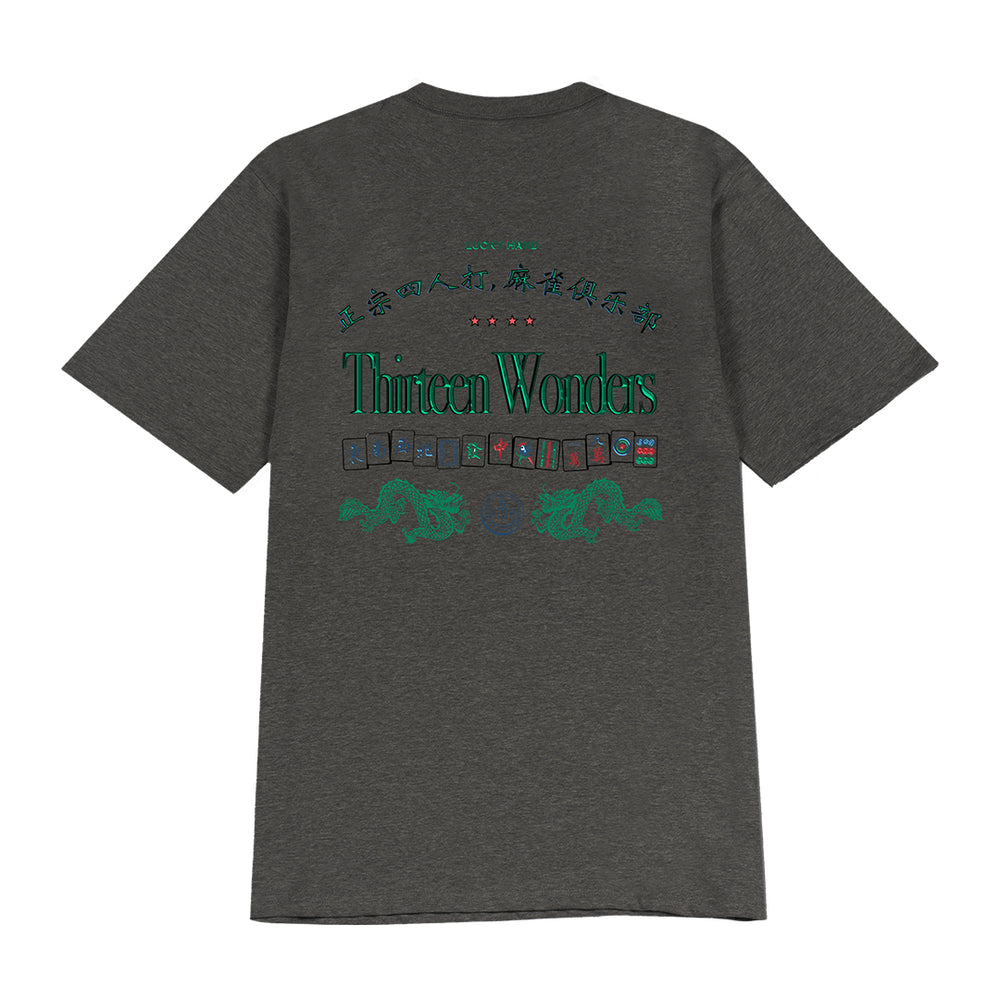 THIRTEEN WONDERS SS TEE CHARCOAL