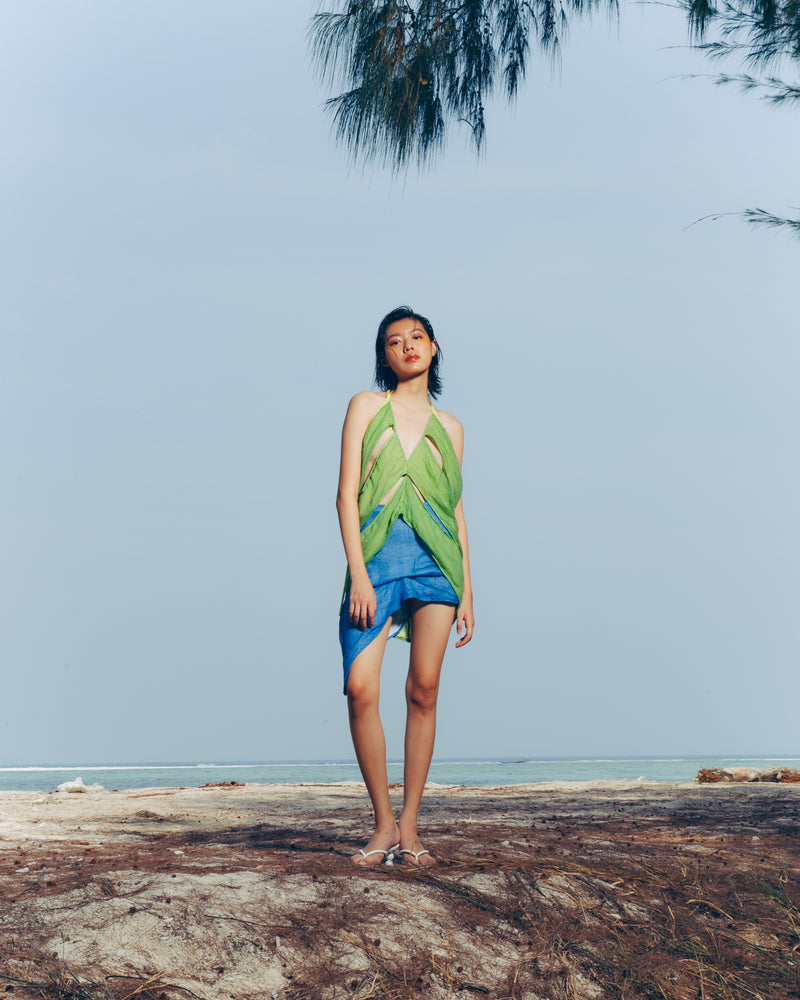 
            
                Load image into Gallery viewer, MONSTERA — Top / Skirt Forest Green
            
        