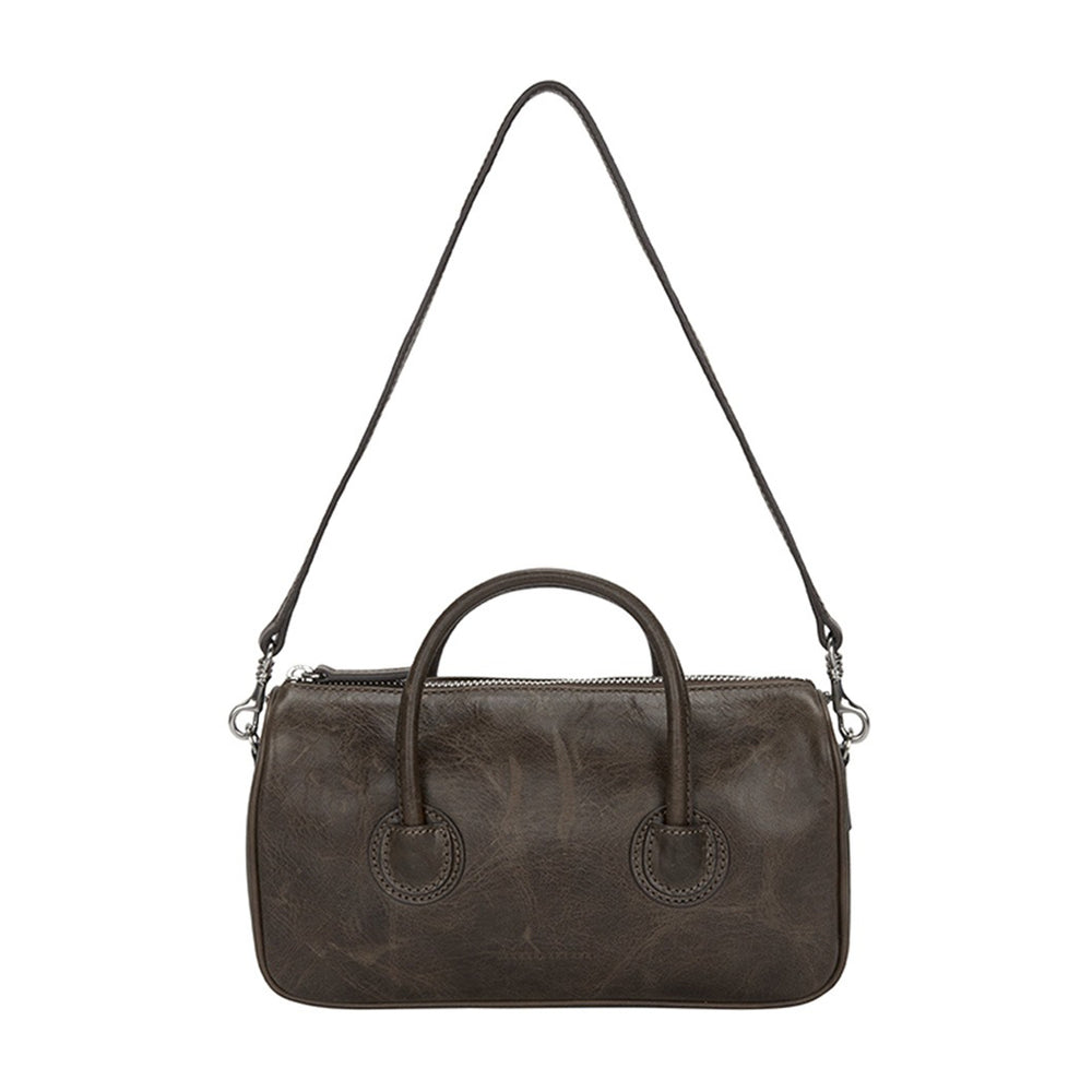 Zipper Small Washed Brown Pull Up