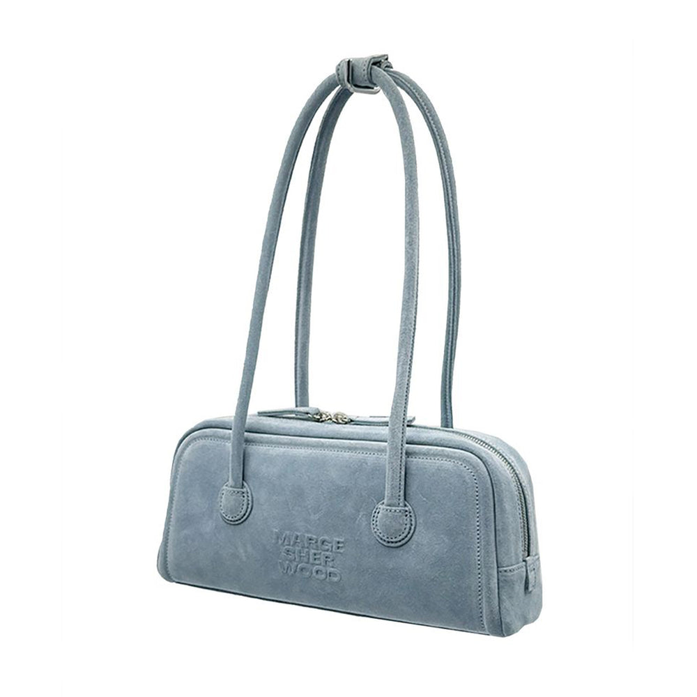 Soft Baguette Bag Blue Suede